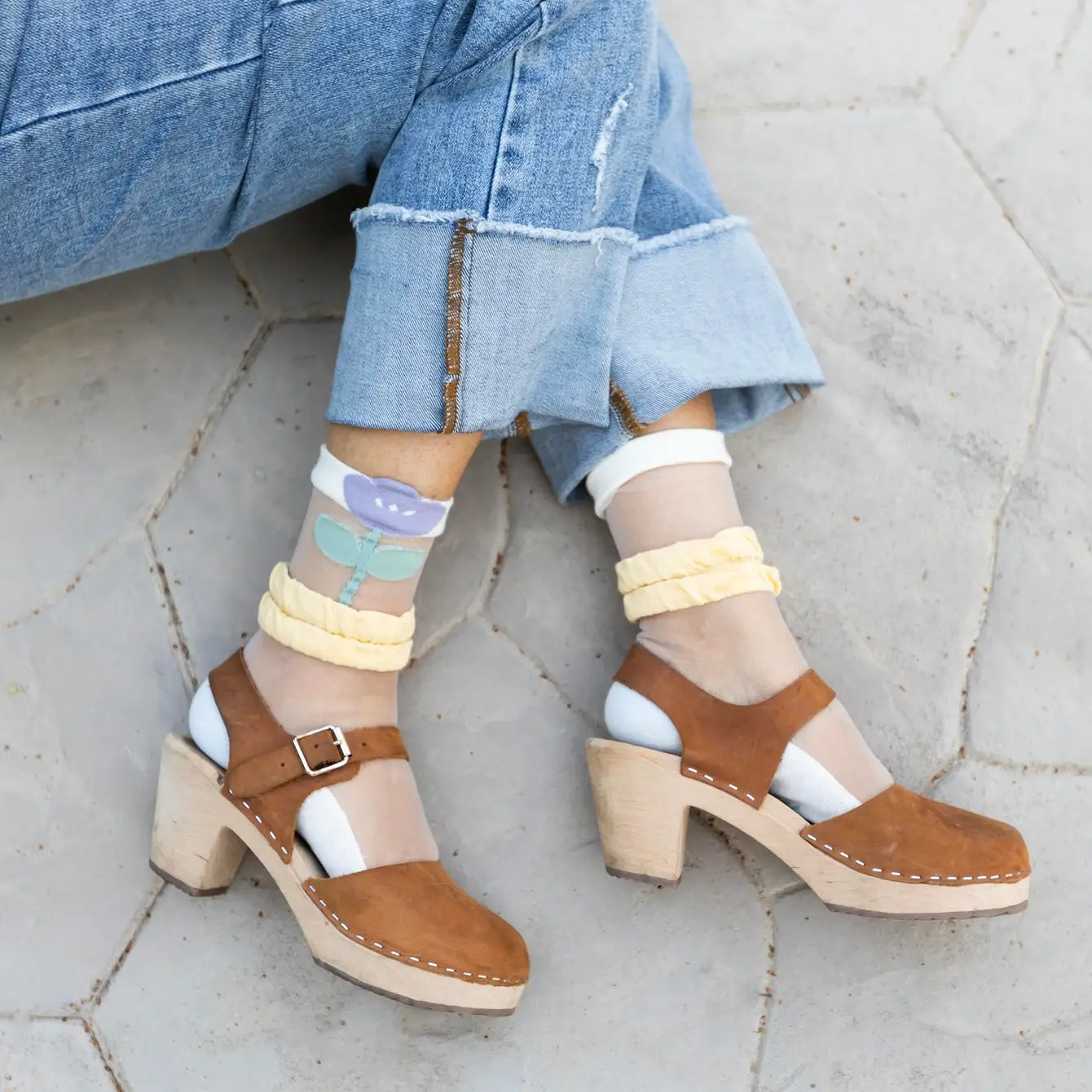 NEW Vintage Sheer Glass Sock Collection | Sheer, Breathable Mesh Socks | Floral, Lace and Embroidery designs