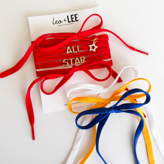 Baseball Shoe Lace Charm Set – “All-Star” Gold Letter Charms with Baseball Pendant – Sports Fan Sneaker Accessories