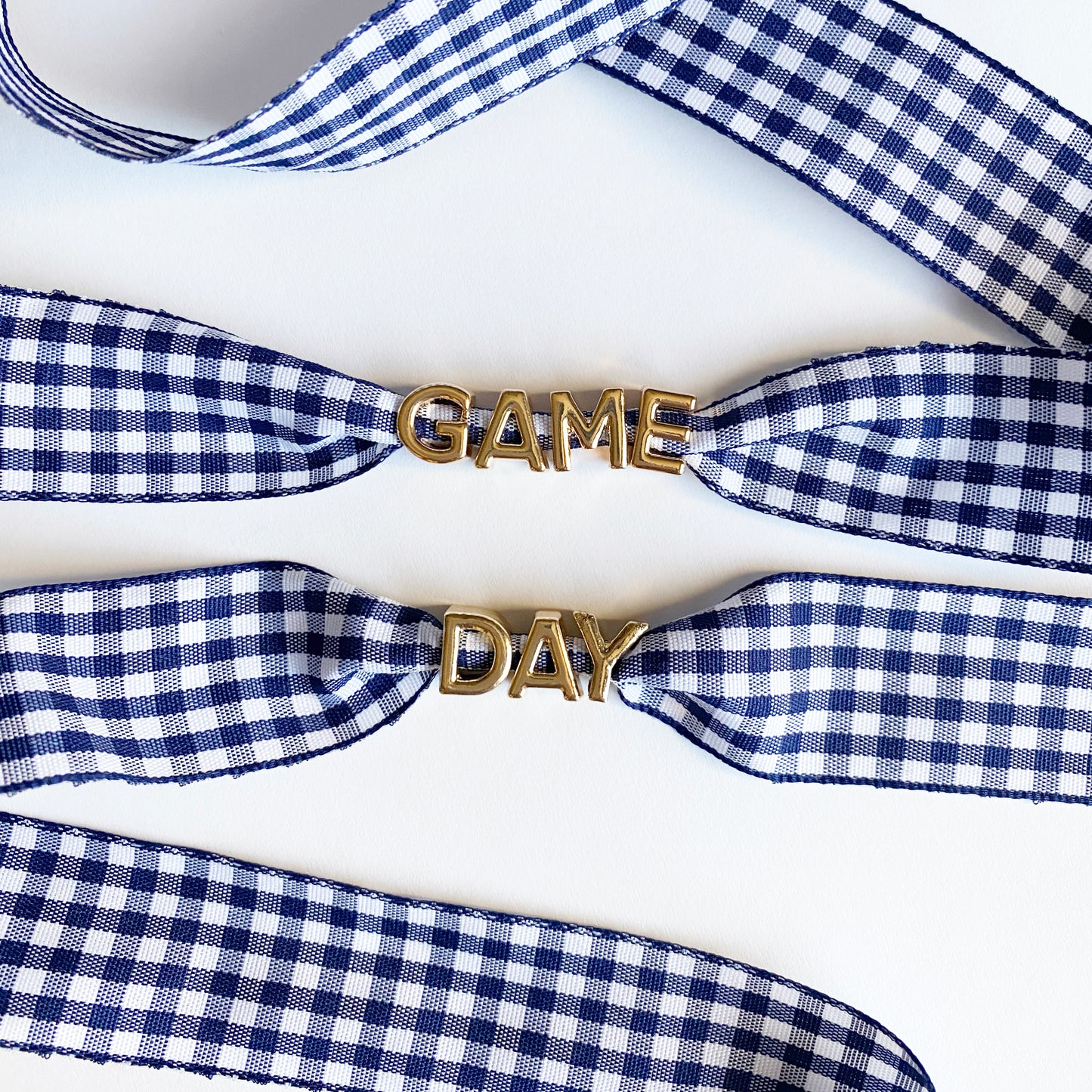 Game Day Gingham Sneaker Lace Charm Set – Football Shoe Accessories