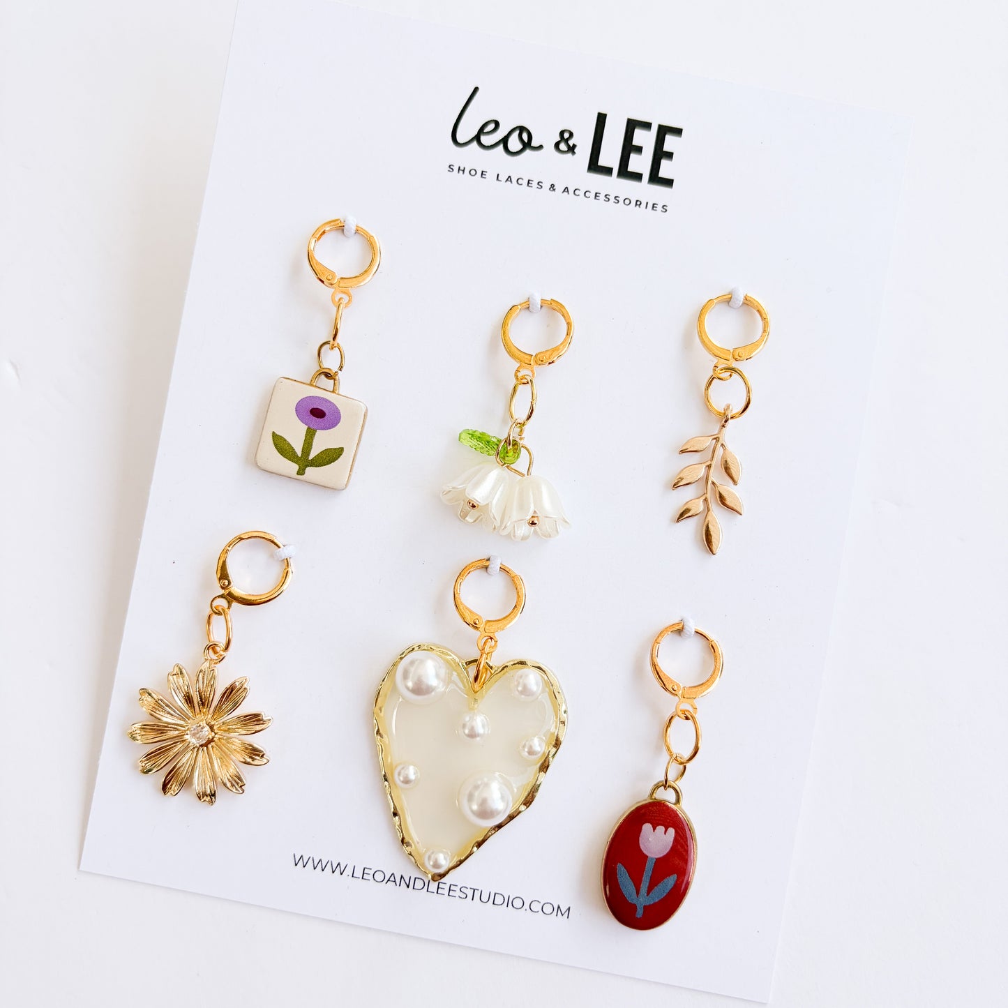 Vintage Tile Charm Pack – Decorative Shoe Accessories | Leo + Lee Studio