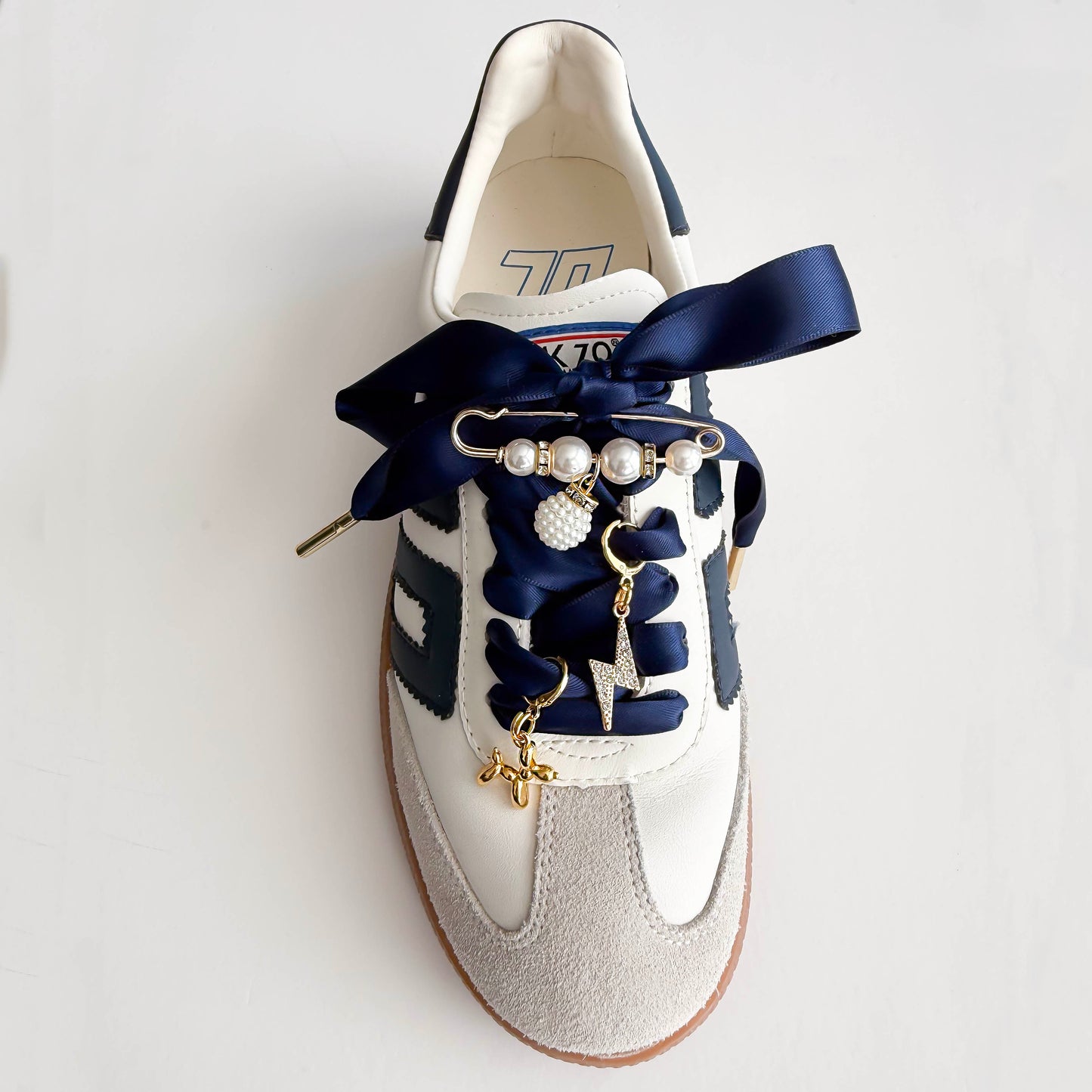 Satin Lace Charm Set with Gold Aglets – Sneaker Shoe Charm Sets