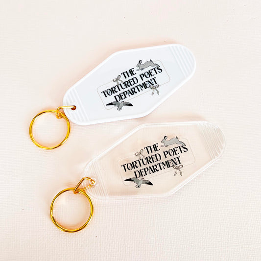 A Taylor Swiftie Motel Keychain | TTPD | Taylor Version| All is fair in Love and Poetry